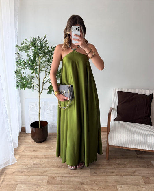Alexa - Olive Maxi Dress