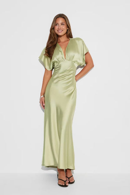 Olivia Green Maxi Dress