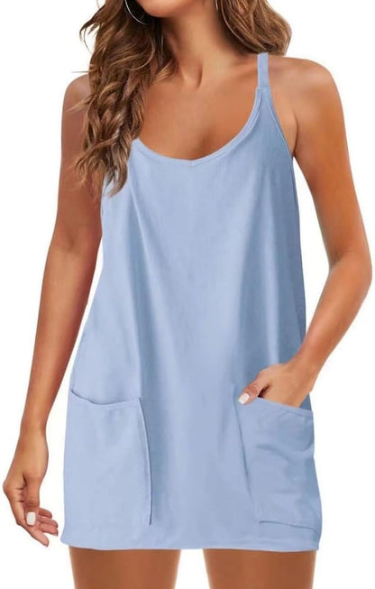 AMELIA | Mini Dress with Built-in Shorts