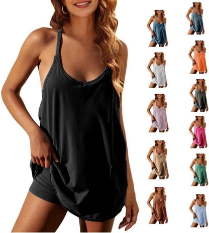 AMELIA | Mini Dress with Built-in Shorts
