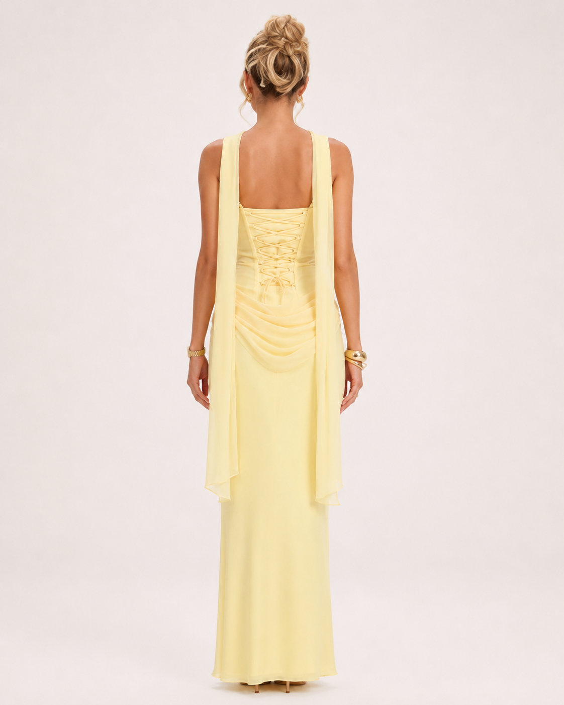 Soleia Corset Maxi Dress – Butter Yellow