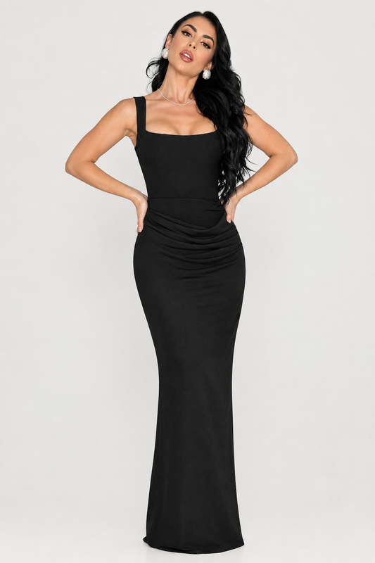 The Amara Lace-Up Maxi Dress