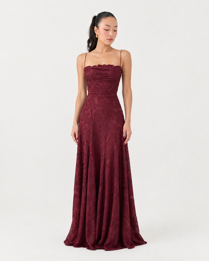 Marcelline Lace-Up Maxi Dress