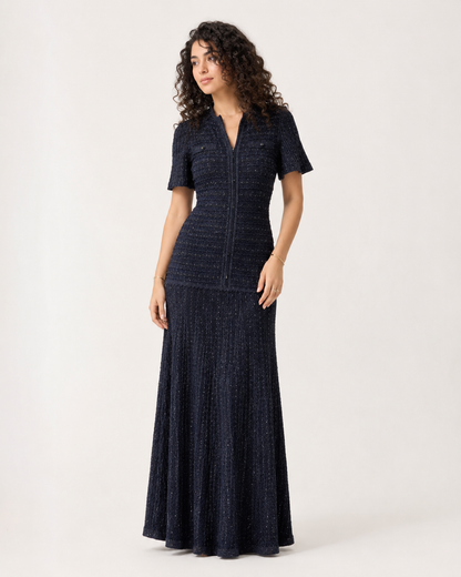 Marcelline Shimmer Knit Maxi Dress