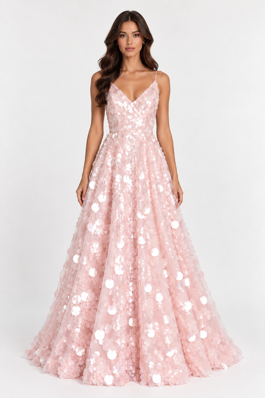 Elaria – Sequin Petal Gown