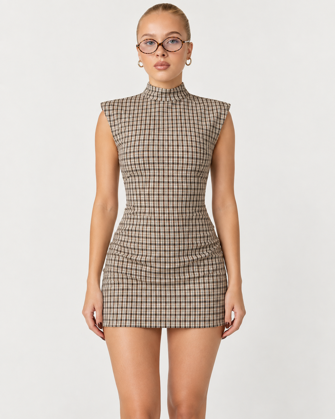 Veyra Check Mini Dress