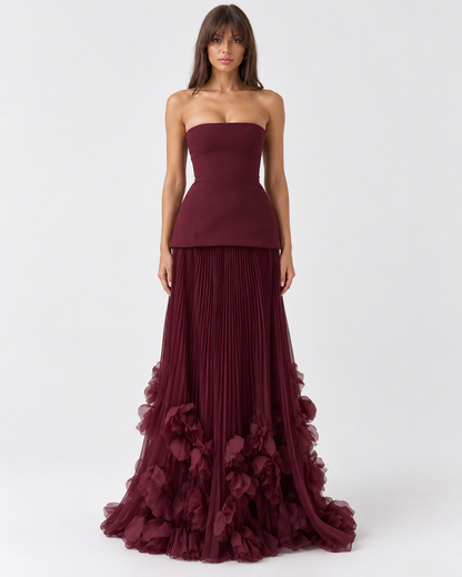 Marcelline Floral Pleat Maxi Dress