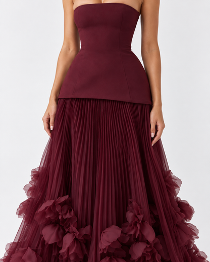 Marcelline Floral Pleat Maxi Dress