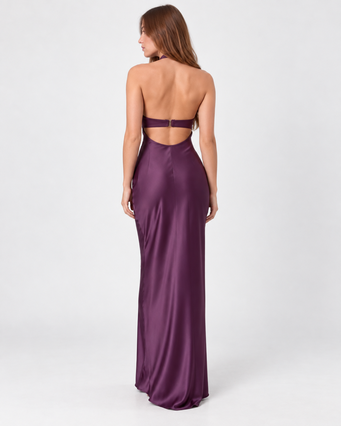Virelle Satin Halter Maxi Dress