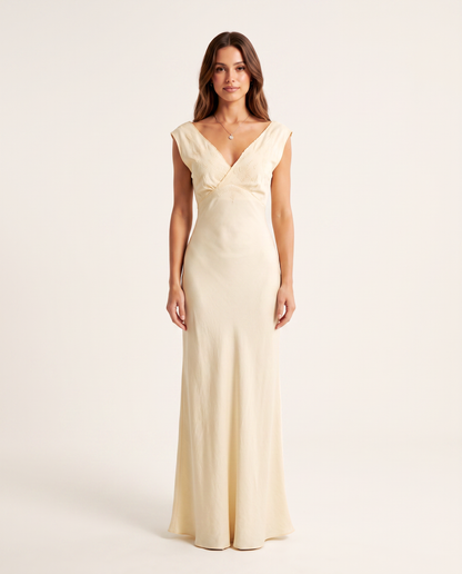 Amélie – Embroidered Off-Shoulder Maxi Dress