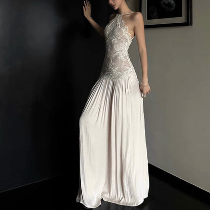 Arisa Ethereal Lace Evening Dress