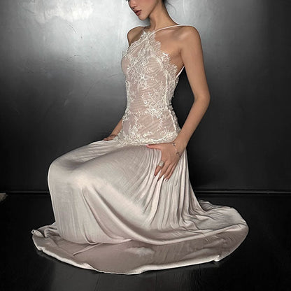 Arisa Ethereal Lace Evening Dress