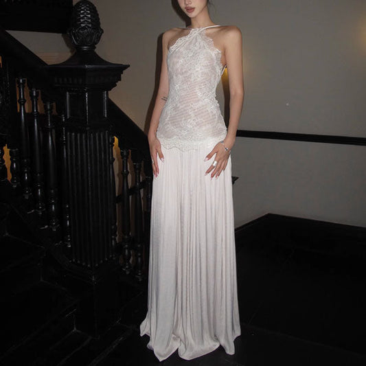 Arisa Ethereal Lace Evening Dress